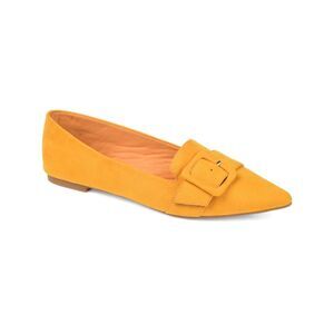 JOURNEE COLLECTION Womens Yellow Audrey Pointed Toe Slip On Loafers Shoes 6 M